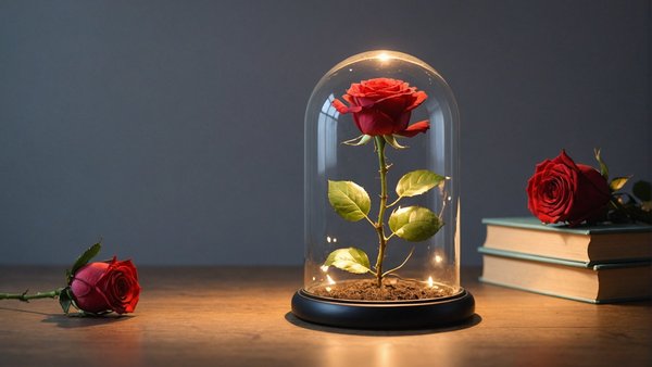 Rose éternelle sous cloche : le cadeau parfait et durable