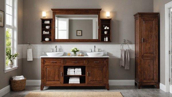 Mobilier salle de bain en bois massif : Élégance et durabilité
